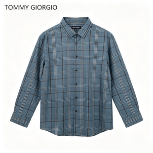 【芳芳力荐】【TommyGiorgio】男式格子早秋长袖衬衫7208