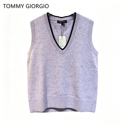【美美推荐】【Tommy Giorgio】女式针织背心V领百搭显瘦5309