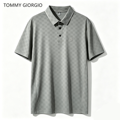 【美美推荐】【TommyGiorgio 】棋盘格冰丝凉感POLO衫6211