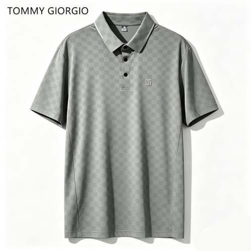 【美美推荐】【TommyGiorgio 】棋盘格冰丝凉感POLO衫6211
