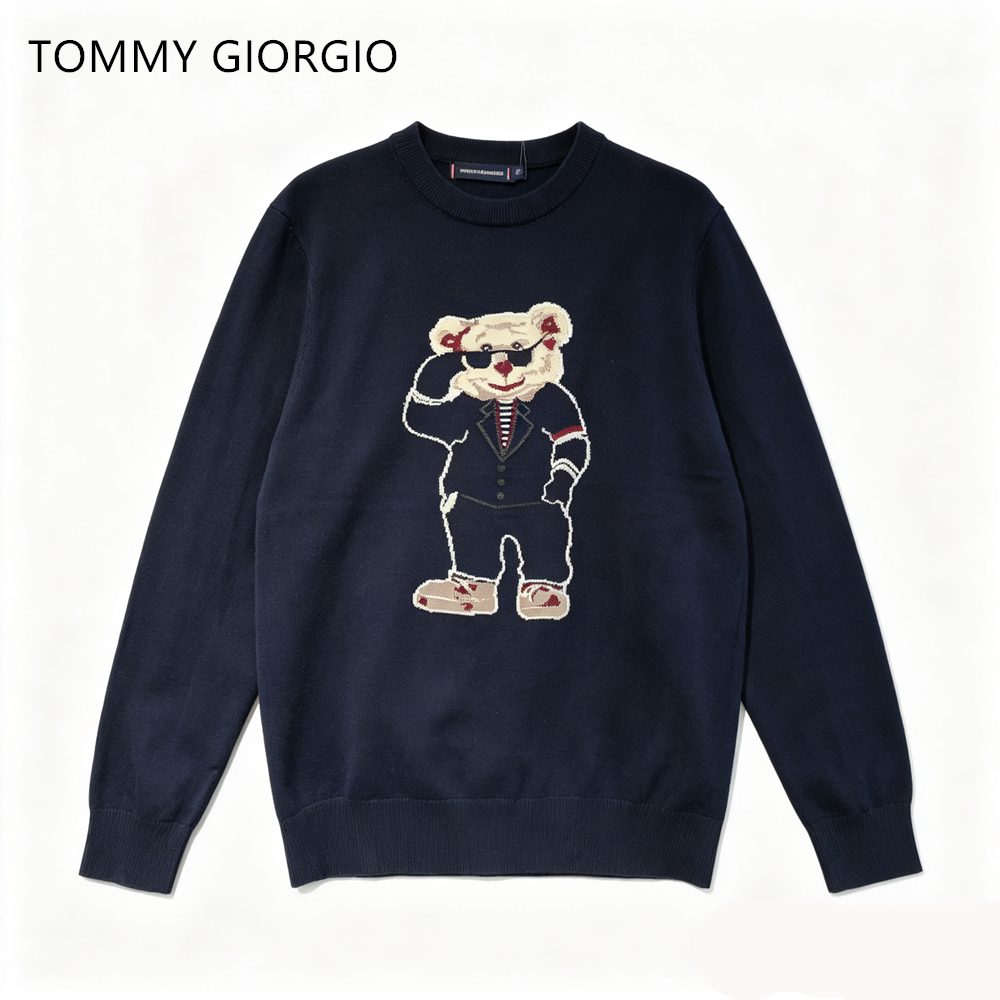 【芳芳推荐】【Tommy Giorgio】刺绣小熊针织衫圆领6607