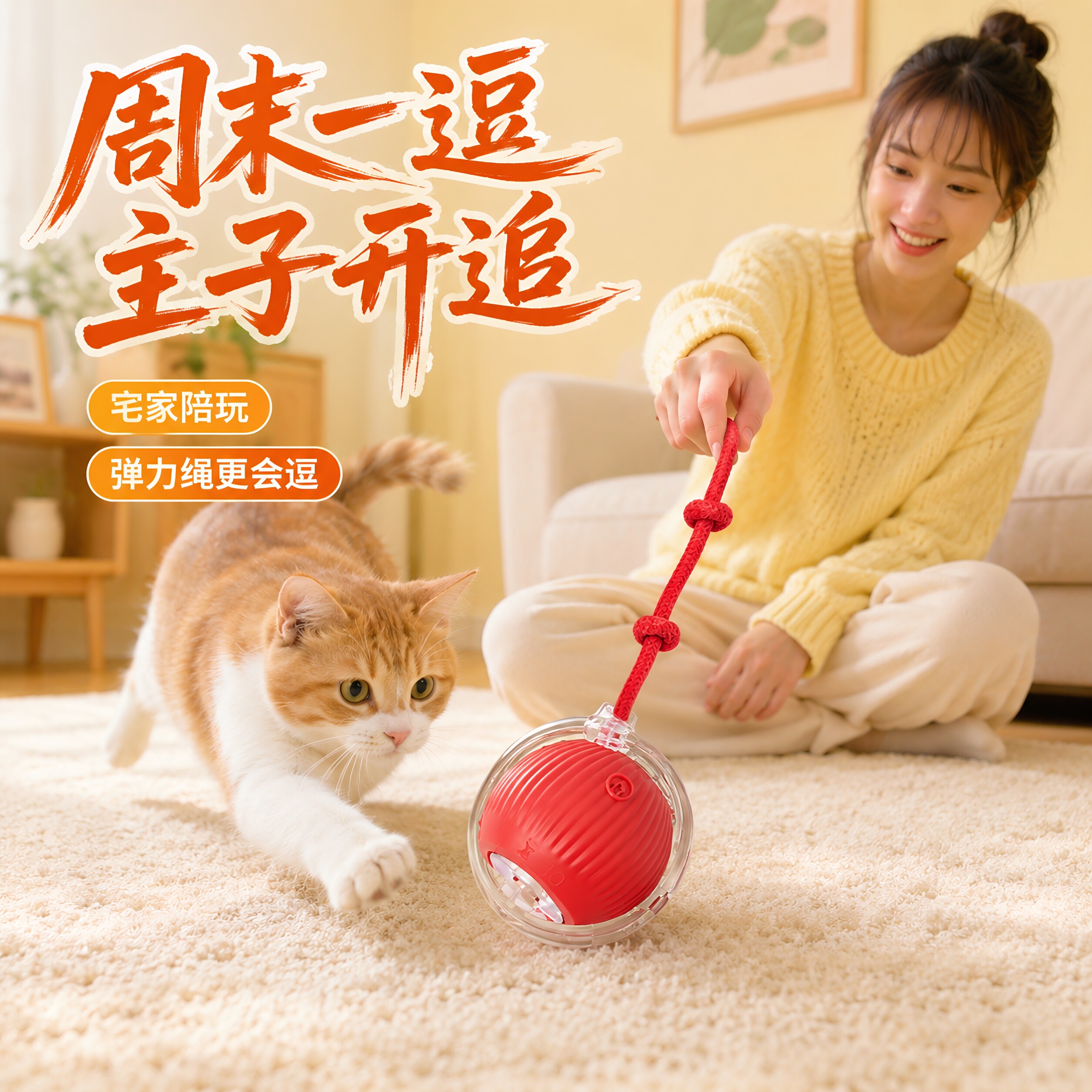 猫玩具猫咪智能逗猫球自嗨解闷小猫自动躲避宠物电动突滚滚棒神器