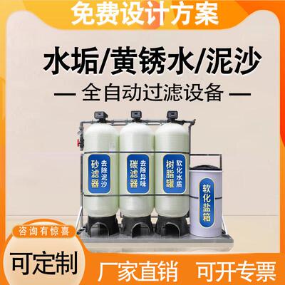 大型软化水处理设备工业锅炉井水地下水过滤器商用去除水垢净水器