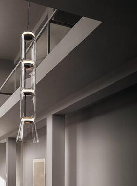 北欧极简现代简约餐厅灯吧台岛台灯创意设计感玻璃售楼处组合吊灯