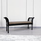 美工全实木长条凳家用餐桌凳长板凳长凳进门换鞋 凳床尾凳橡木复古