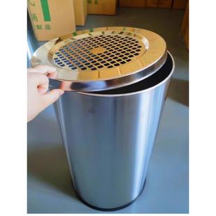 黑色铁烤漆吸烟头垃圾桶室内卧室网格办公室客厅KTV烟灰缸桶圆形