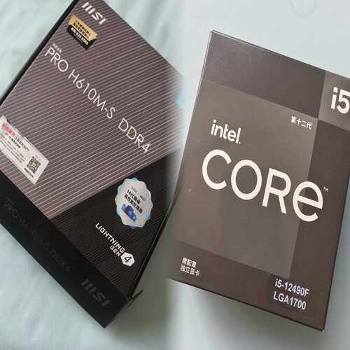 全新i512490f中文原盒小黑盒微星Proh610m--议价商品