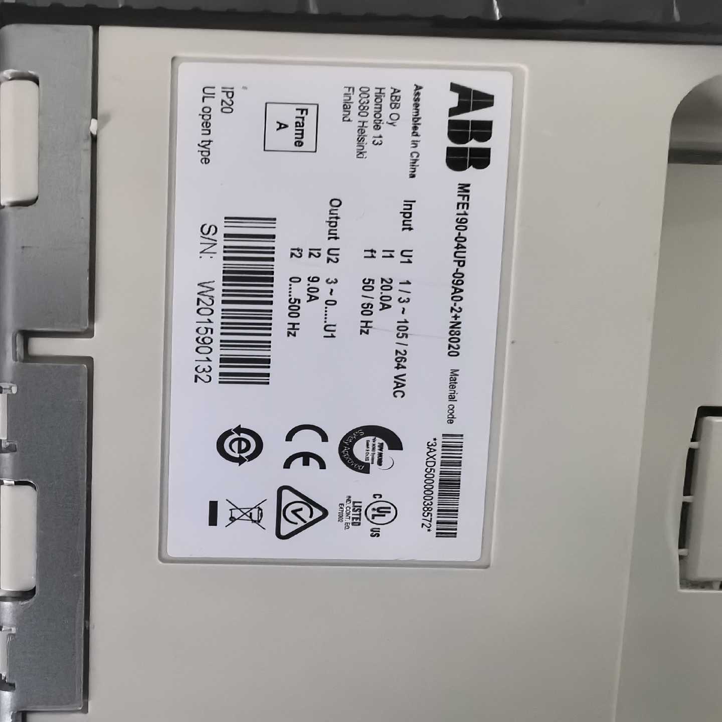 议价ABB伺服驱动MFE190-04UP-09A0-2N802