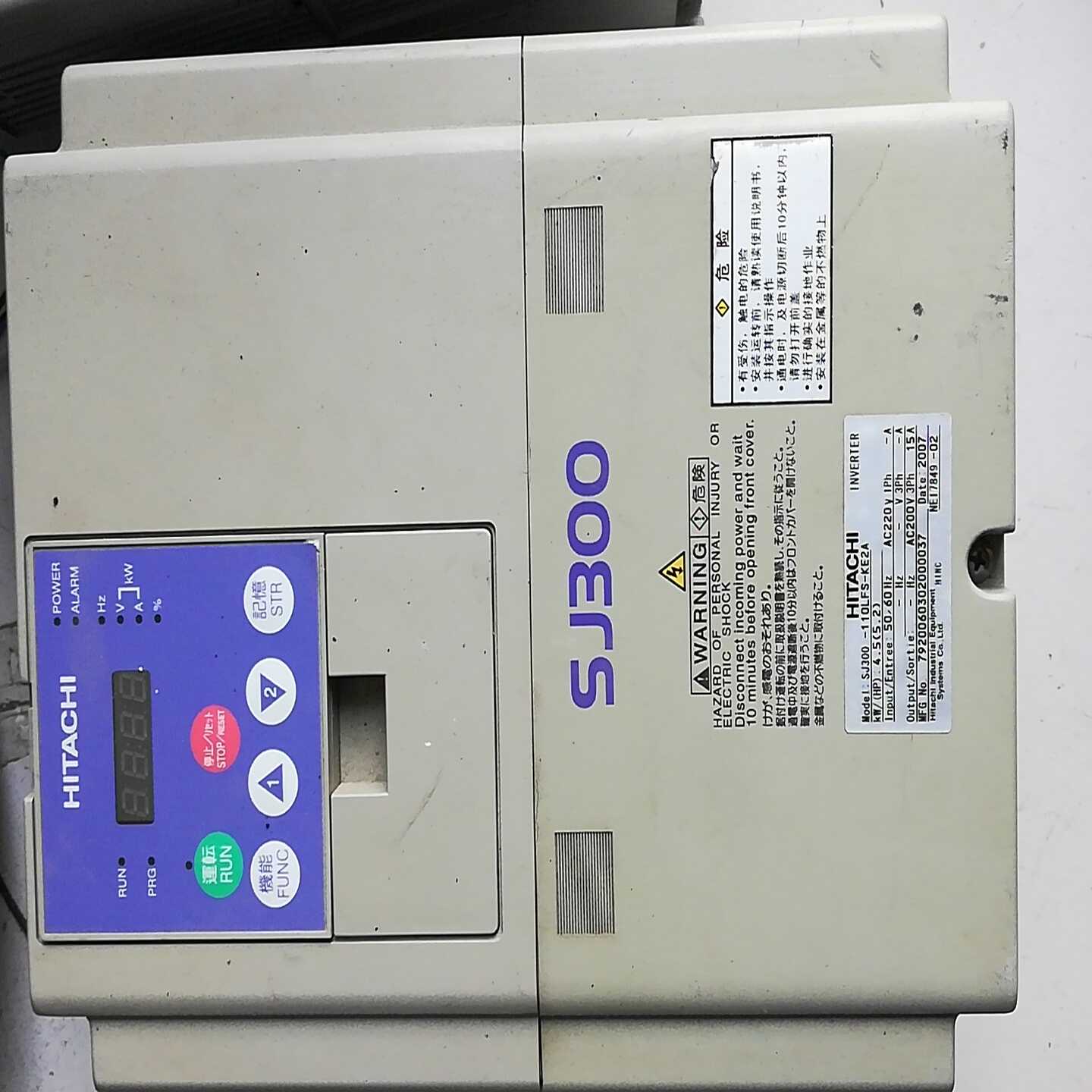 日立变频器SJ300-110LFS4.5Kw电压输入三相2拍前询价