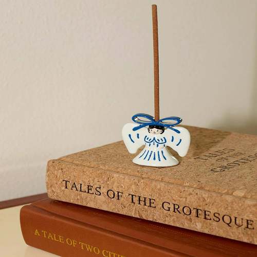 sort中国UNPASSE小天使香插爱心托盘香薰线香插底座可爱艺术装饰