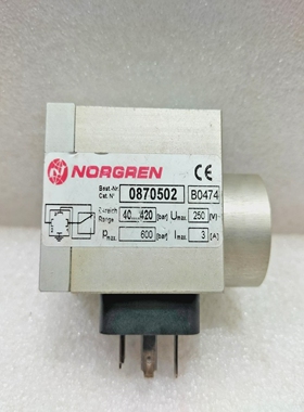 NORGREN0870502水力压力开关范围40-420BAR250V3A