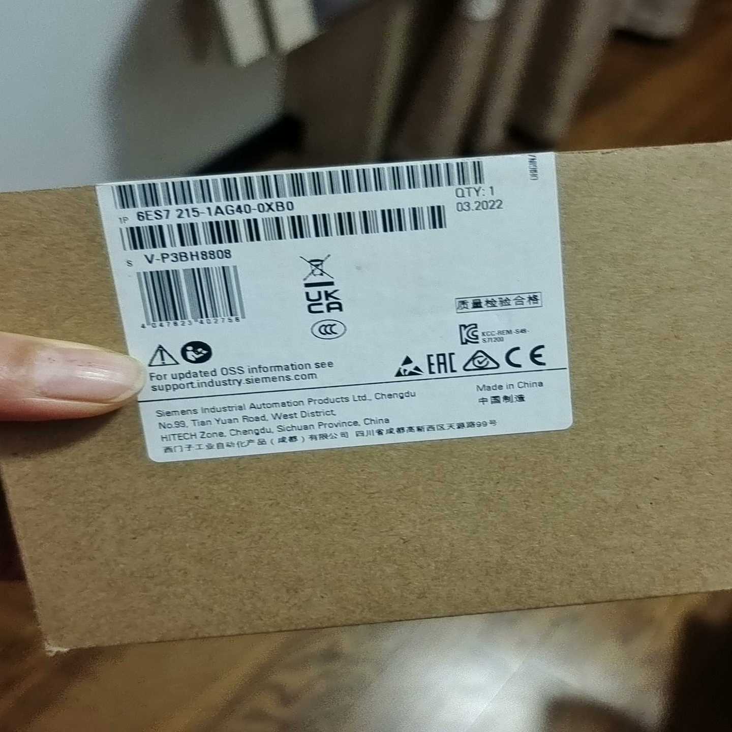 询价~6ES7 215-1AG40-0XB01200模块