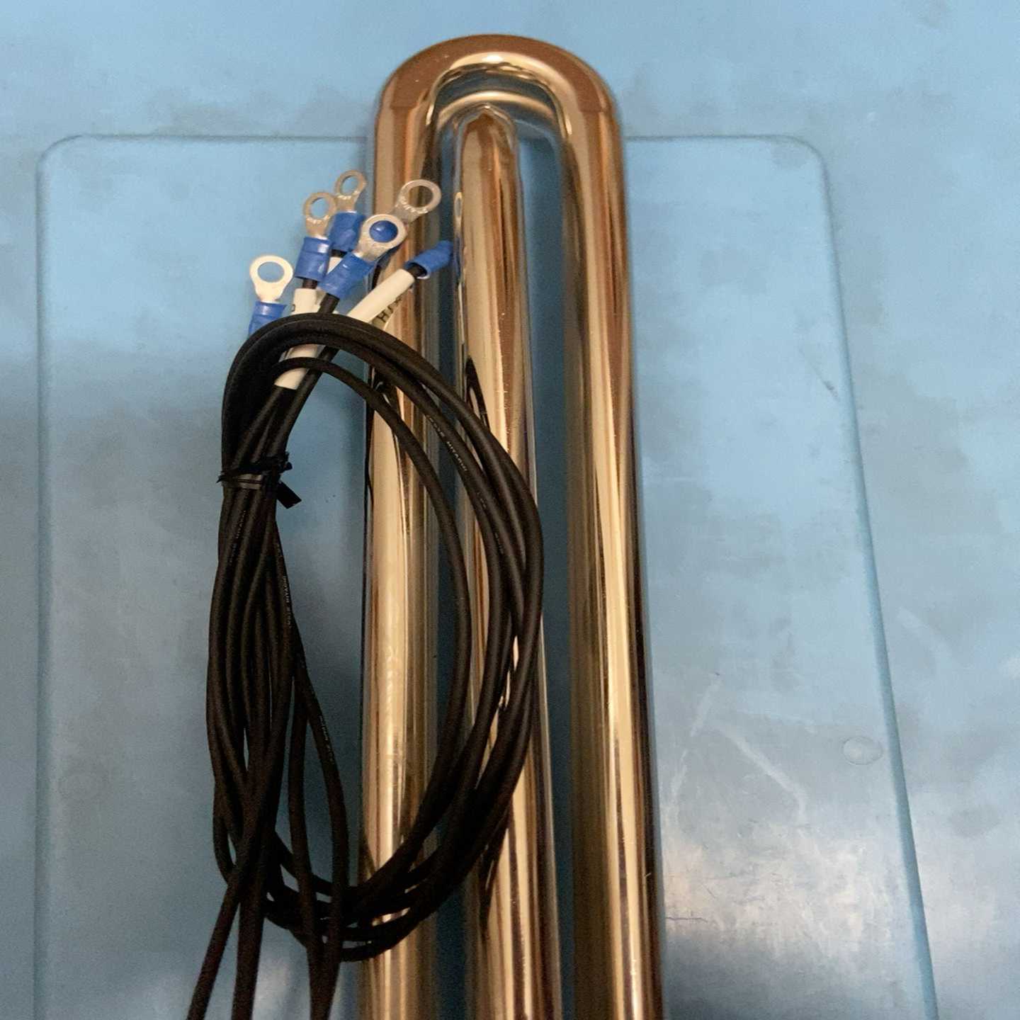 询价~松井模温机加热管，380V电压，。铜管材质，带线