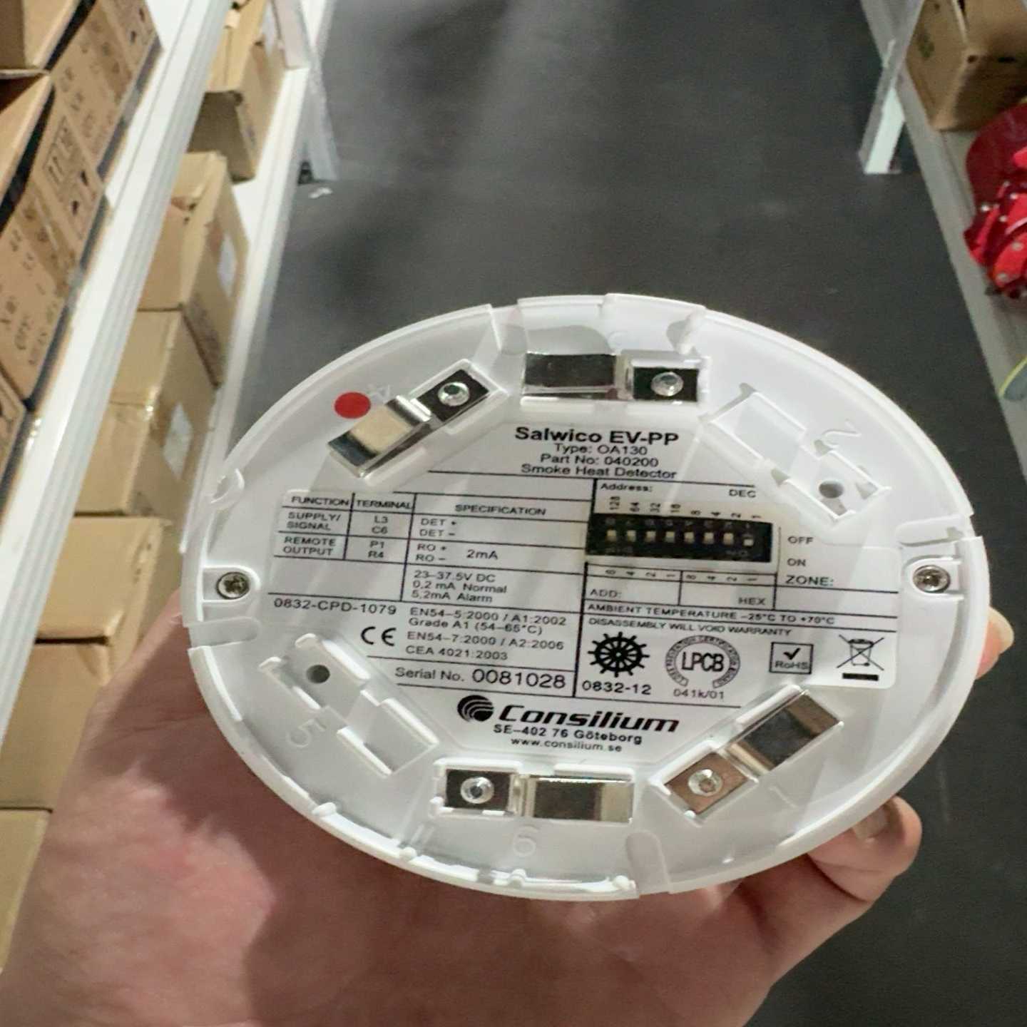 询价Consilium康士廉EV-PP烟雾探测器，型号OA130