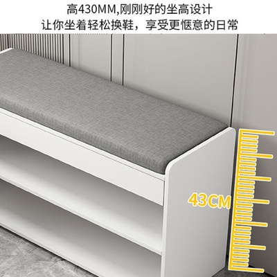 鞋架子家用门口多层省空间可坐软包换鞋凳收纳神器室内入户门鞋柜