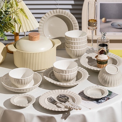 2024 Household Ceramic Tableware Light Luxury HighValue Dish