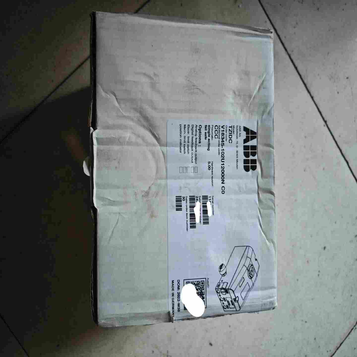 售前询价询价-ABBV18345-102U12000NC0阀门定位器