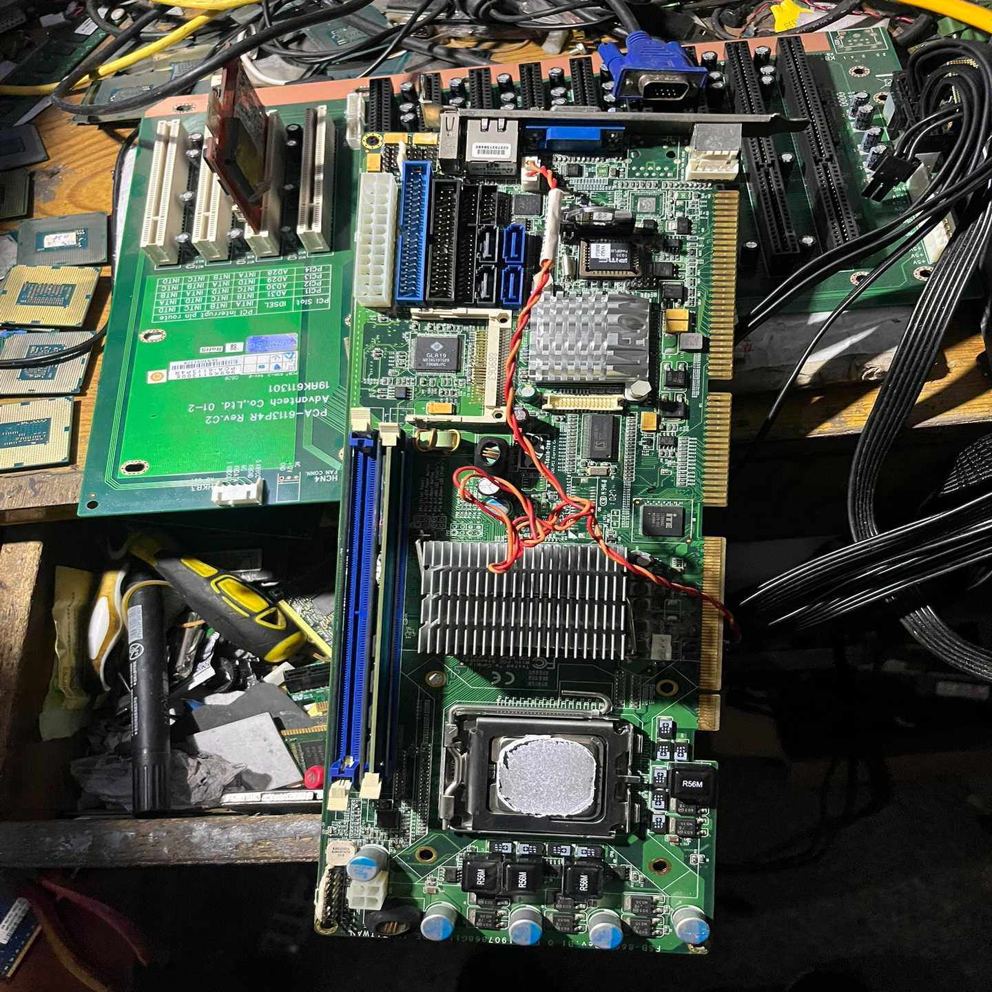 【议价】研扬FSB-868GRev.B1.0工控机主板单网双网适用