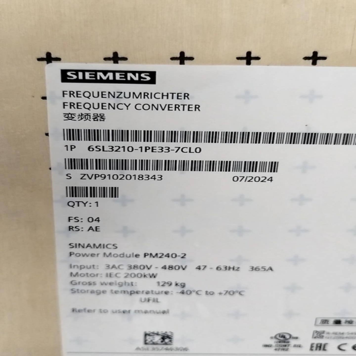 询价~6SL3210-1PE34-8AL0