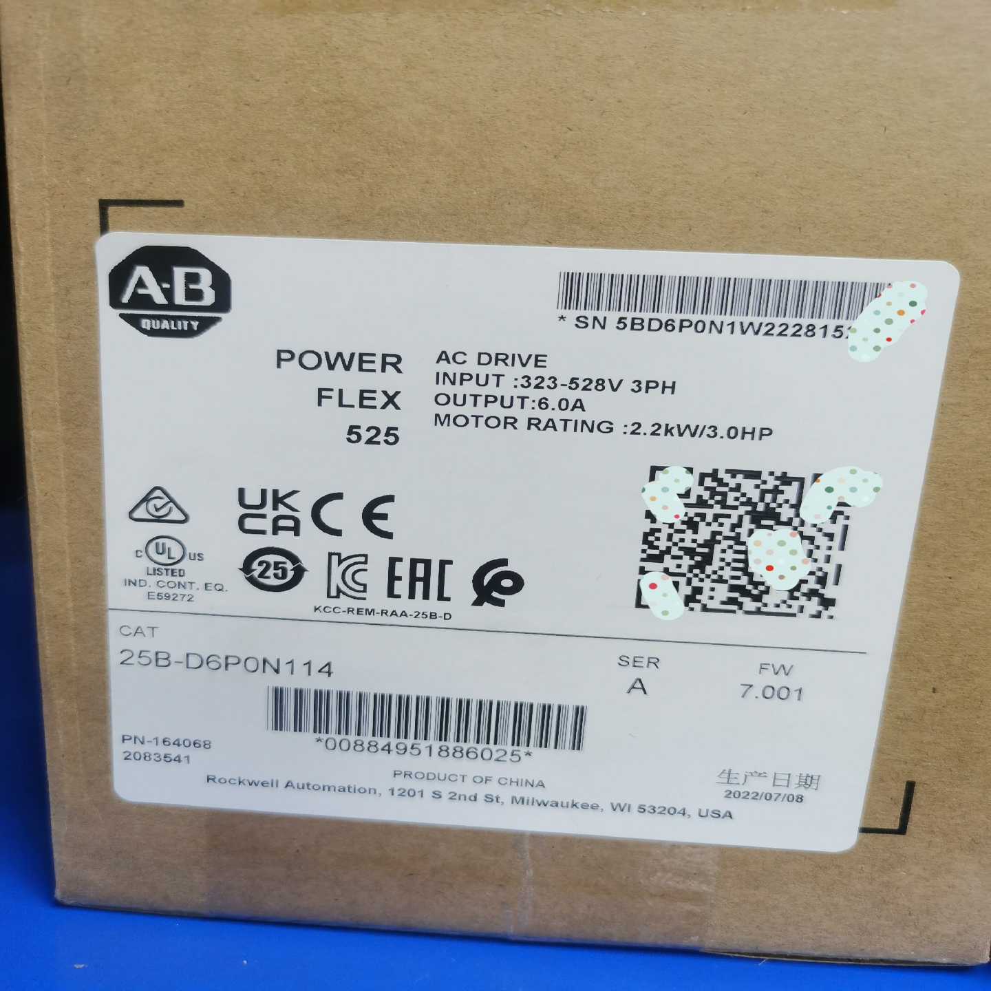 25B-D6P0N114 AB 罗克韦尔 变频器 正~询价