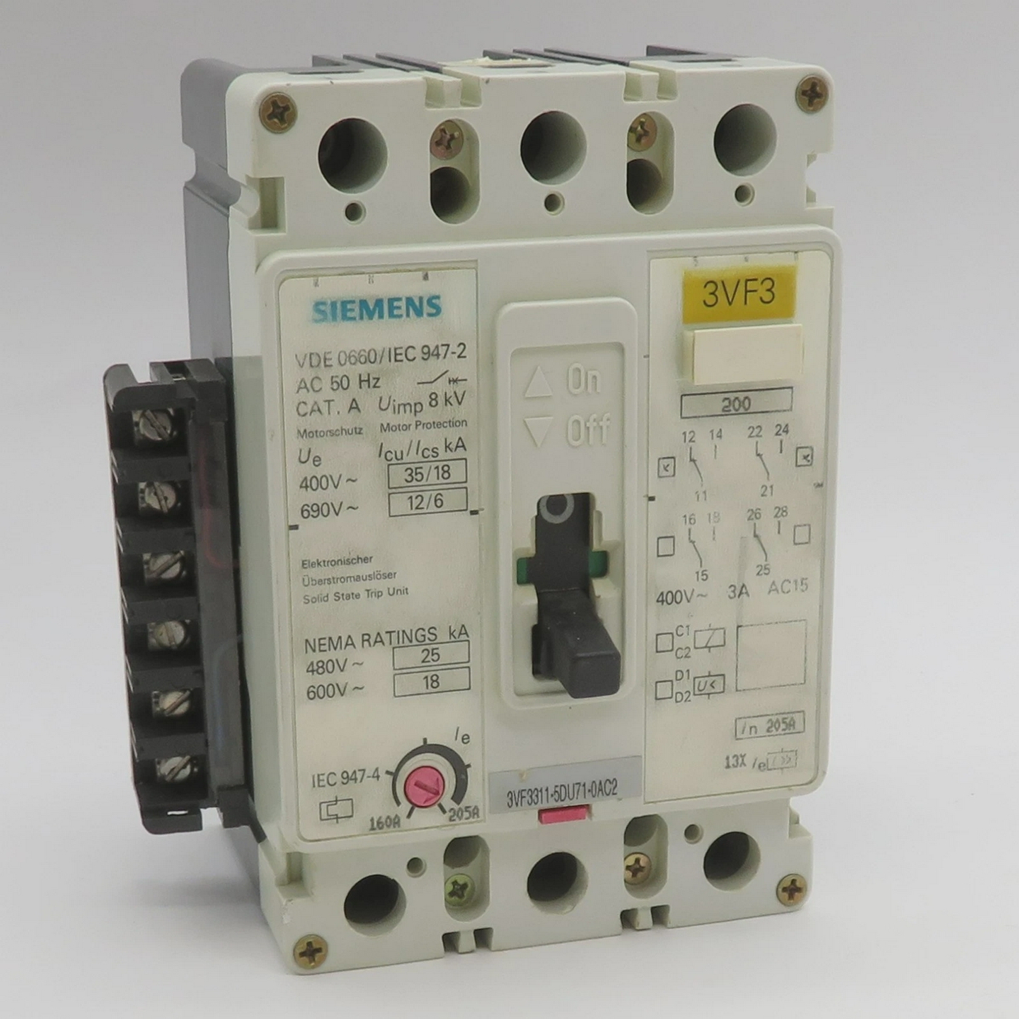 SIEMENSLeistungsschalter3VF3311-5DU71-0AC2CircuitBreaker