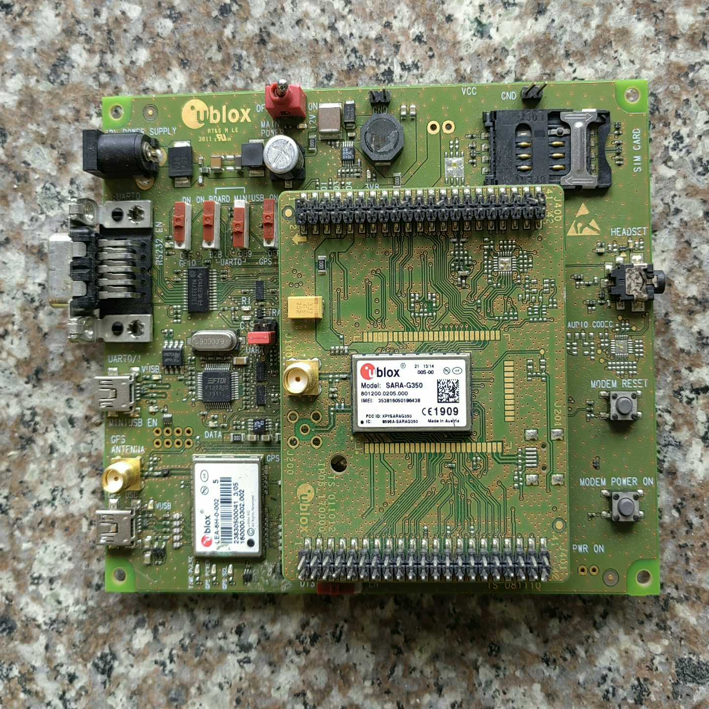 Ublox开发板EVB一WL1，拆机货售后不退不换--议价商品