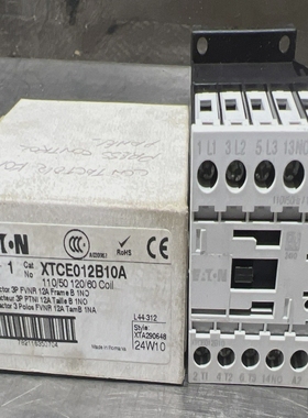 EatonXTCE012B10A3极非反转接触器120V12ANosSurplus