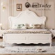全实木床八双人奶油风少女白色主卧欧式 法式 复古公主大床一米美式
