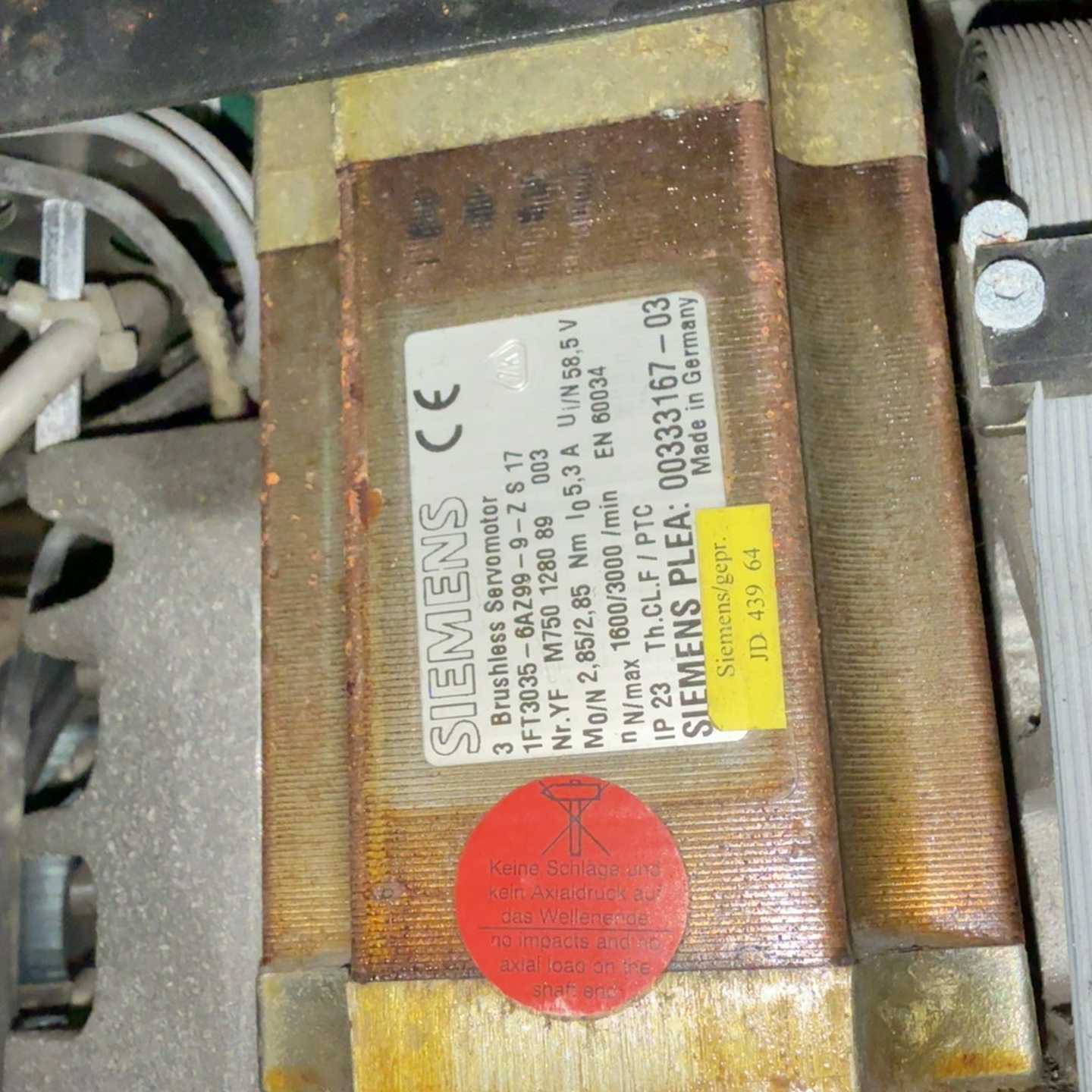【议价】贴片机X轴马达,型号:1FT3035-6AZ99-
