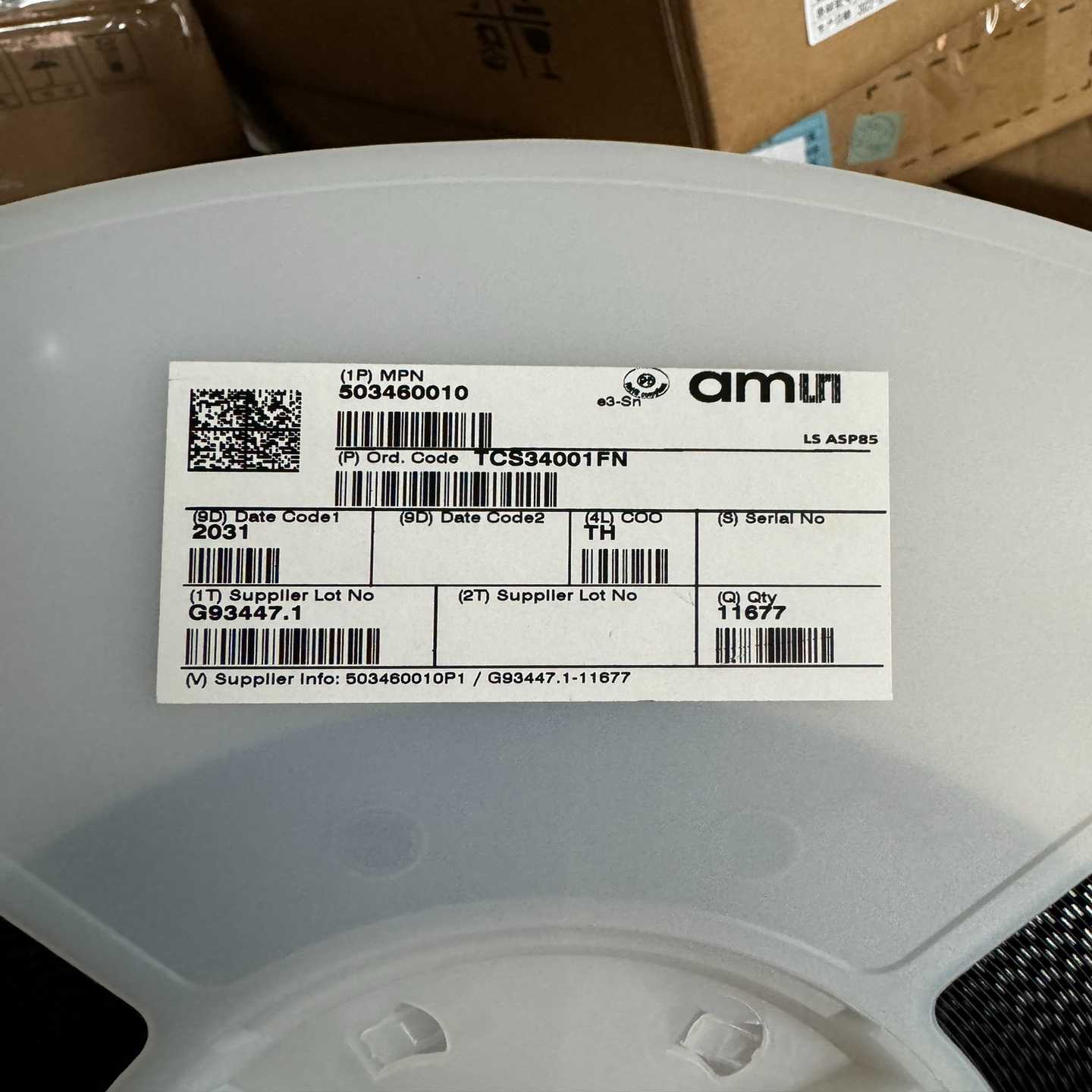 询~TCS34001FNM环境光传感器 DFN-6 AMS光学传