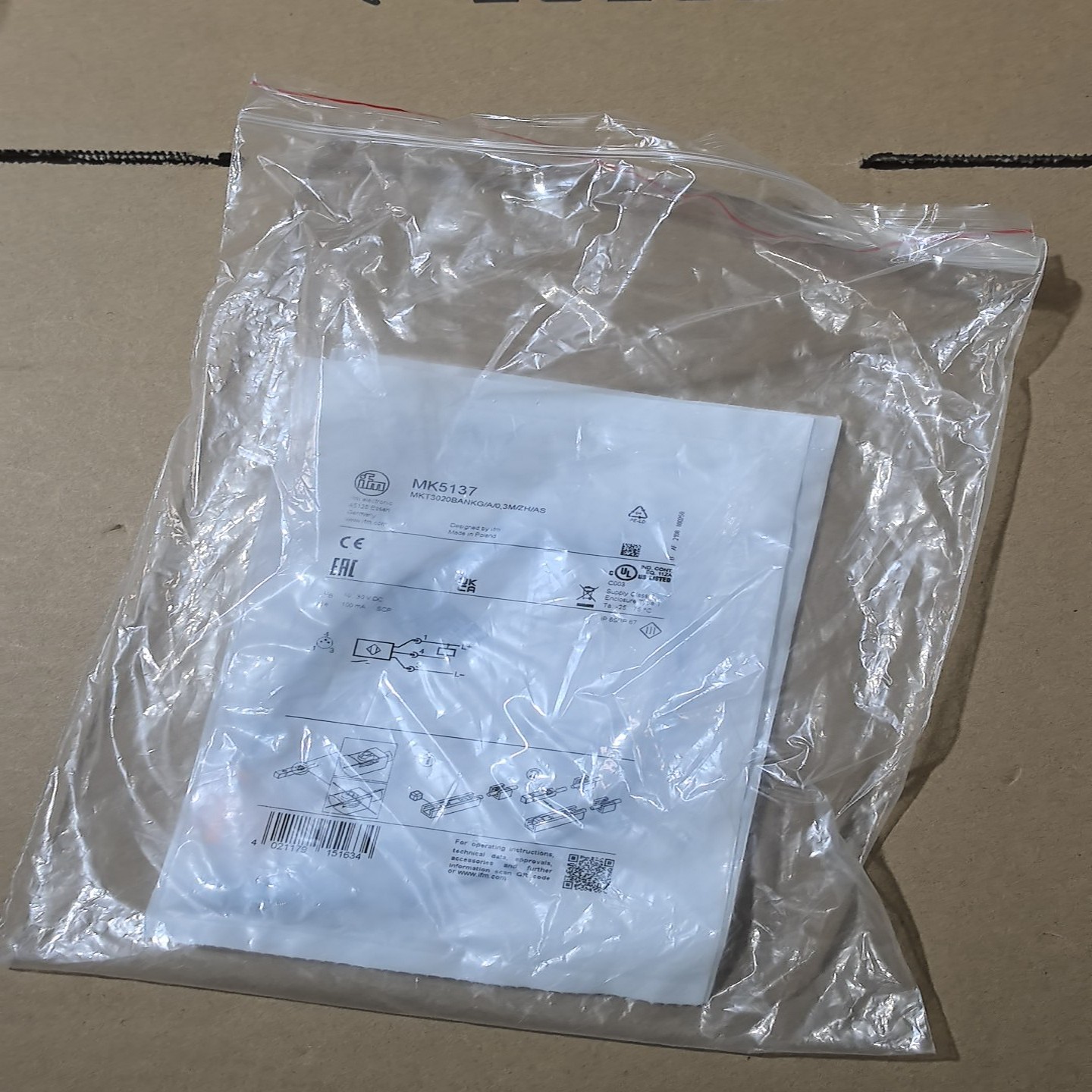 询价~MK5137德国IFM易福门T型槽气缸磁性开关传感器