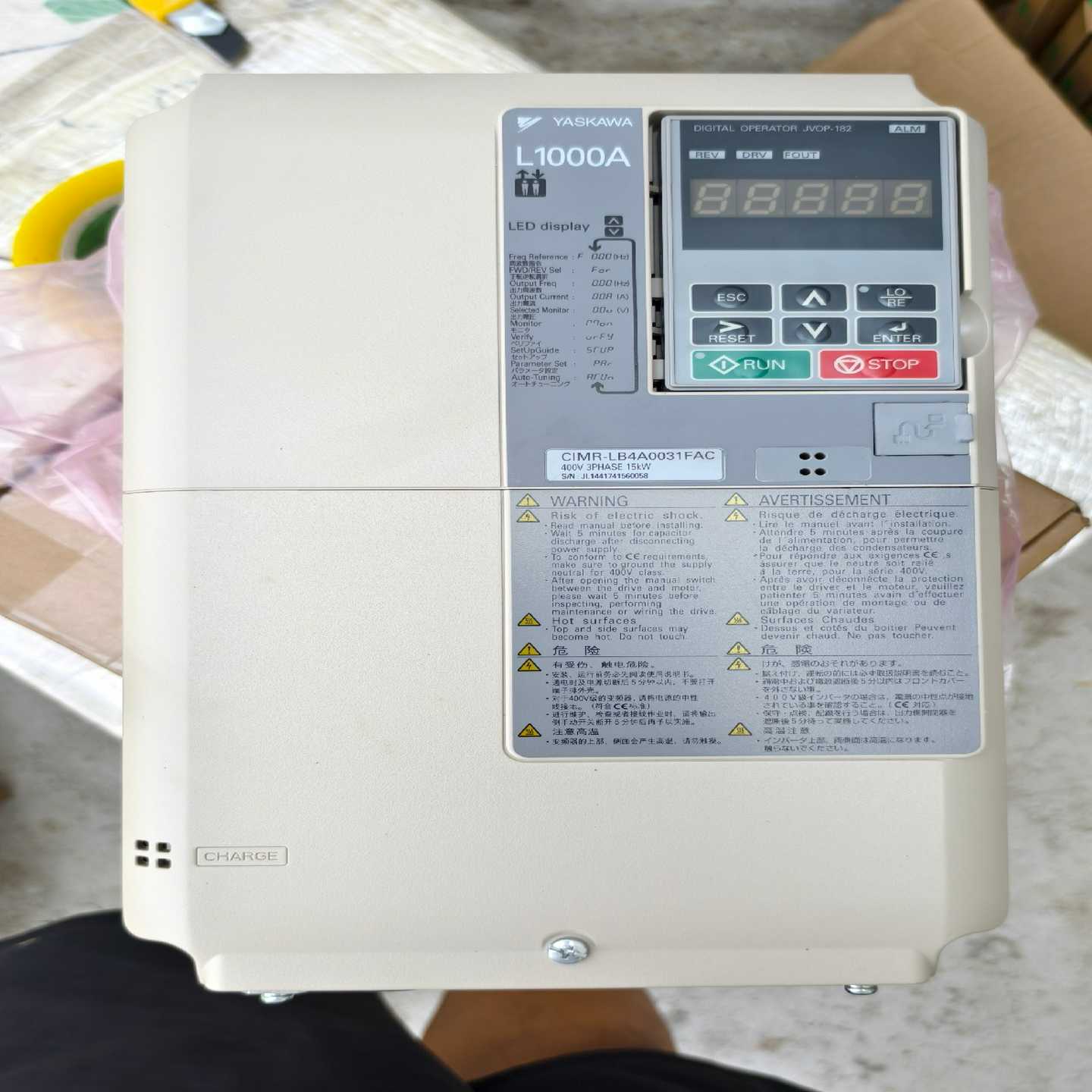 【议价】安川L1000A变频器，CIMR-LB4A0031FAC，全适用