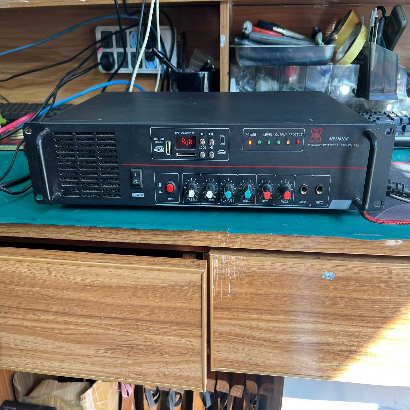 名普MP-1201UF功放机，连接音响，支持MP3和US--议价商品