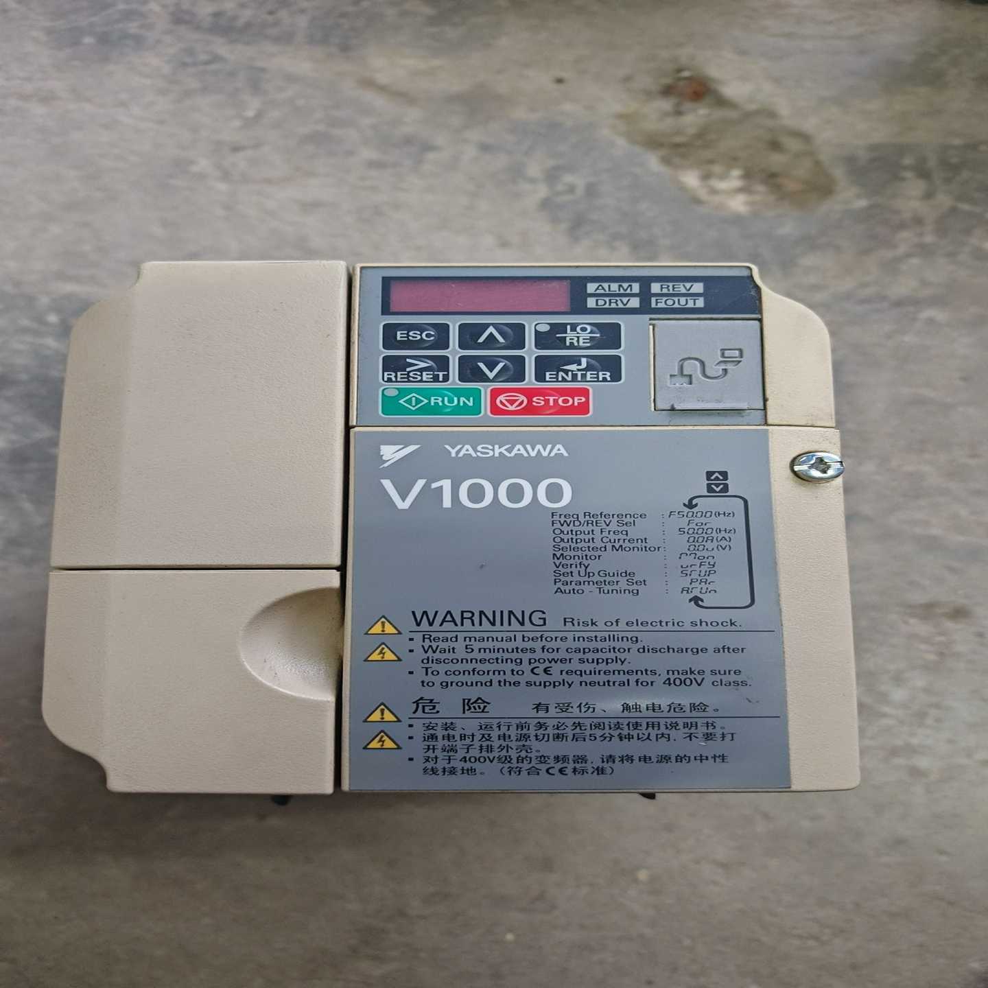 拆机安川变频器CIMR-VB4A0004BBA--议价商品