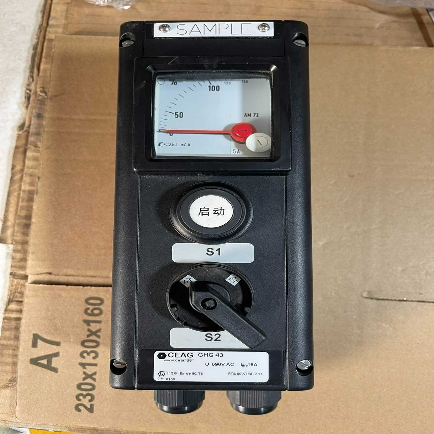 CEAG防爆开关GHG43带电流表新的未使用图上实物拍（零零电子）