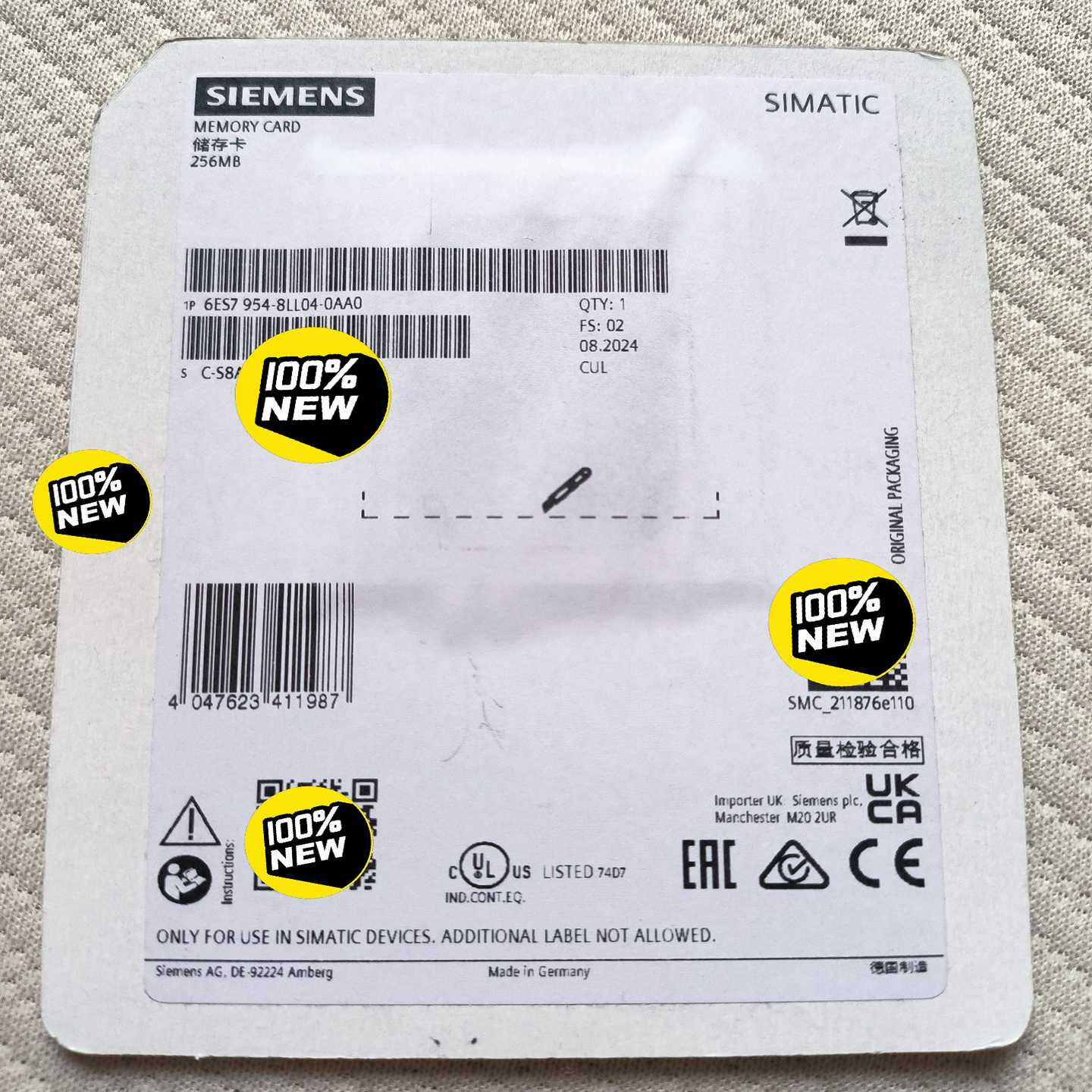 询价西门子CPU存储卡6ES7954-8LL04-0AA02