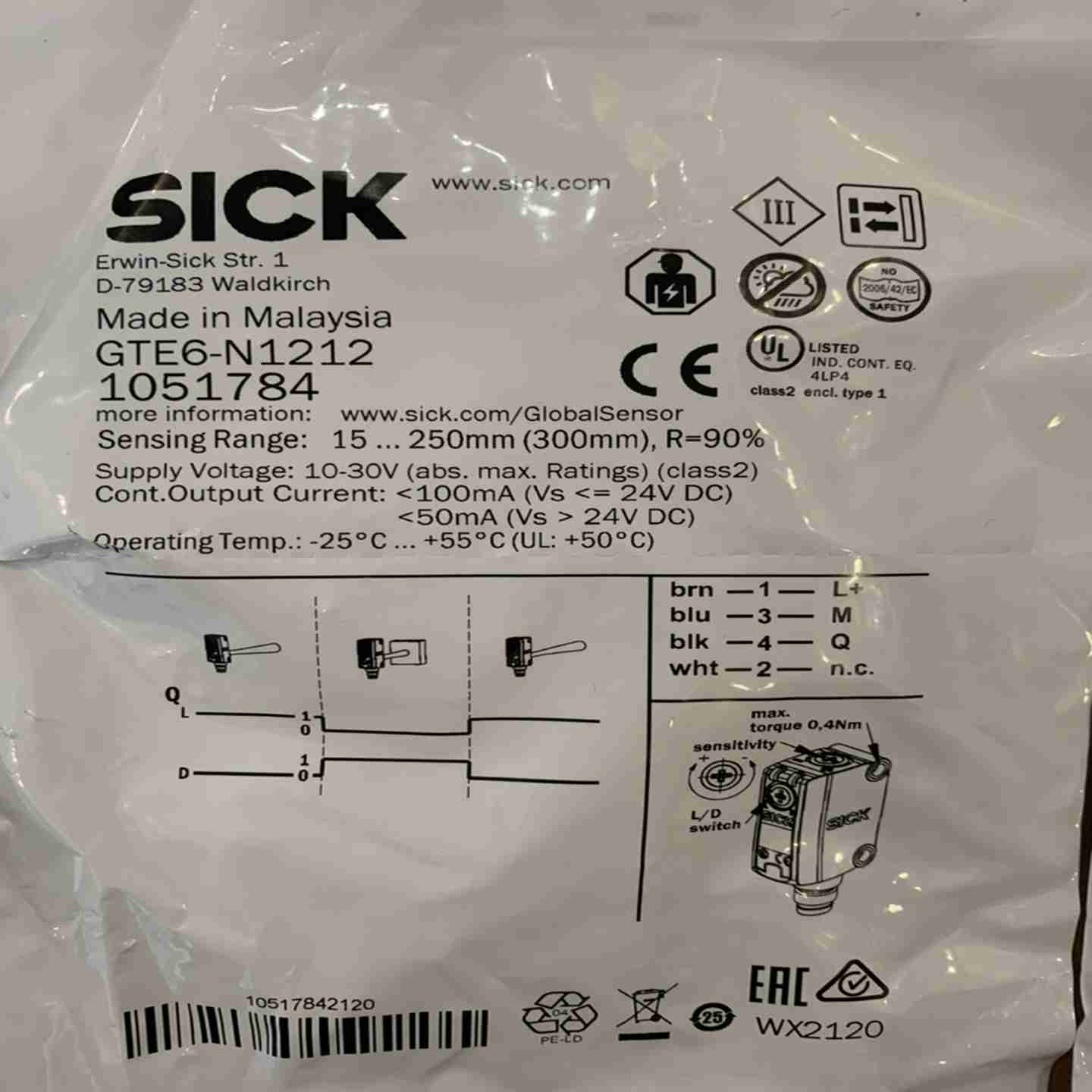 议价-SICK光电传感器漫反LGTE6-N1212原装全新正品假一罚