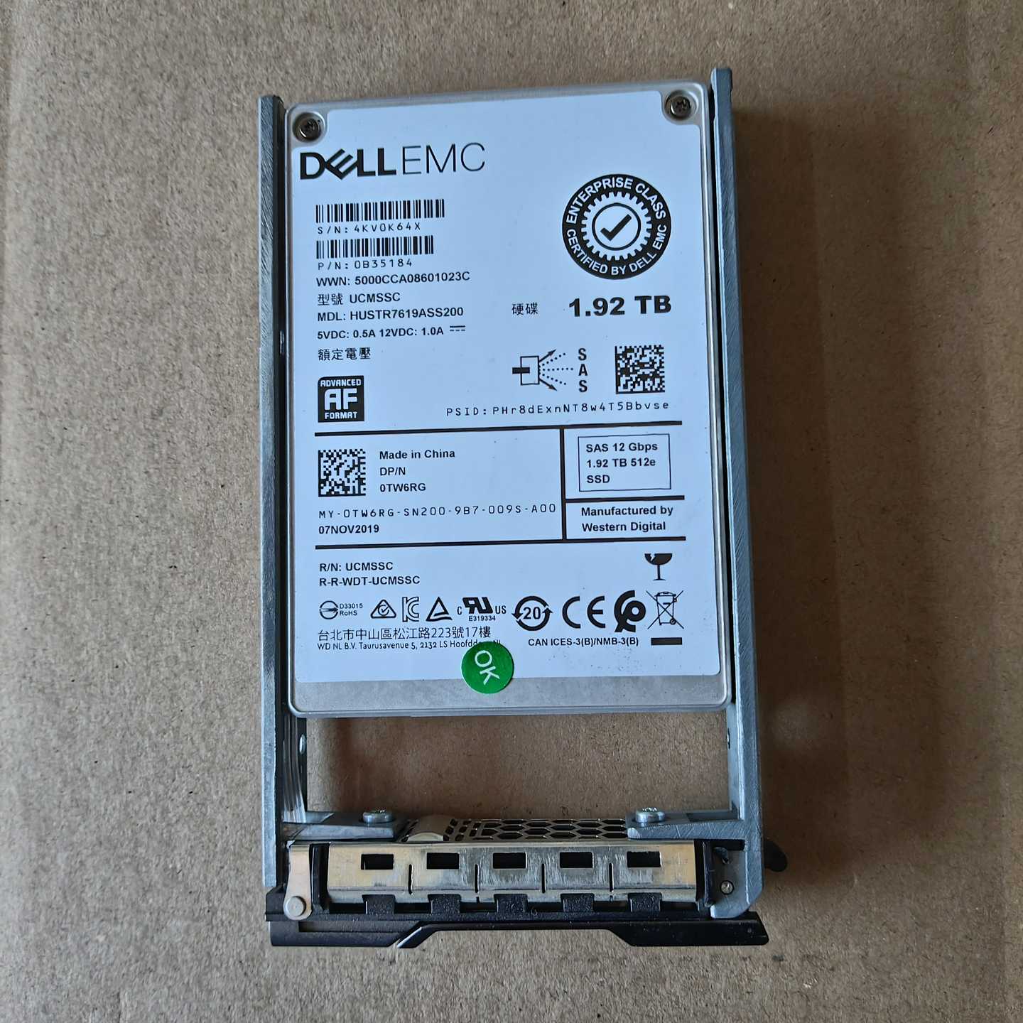 DELL 0TW6RG SCv3020 1.92T 12GB~议价