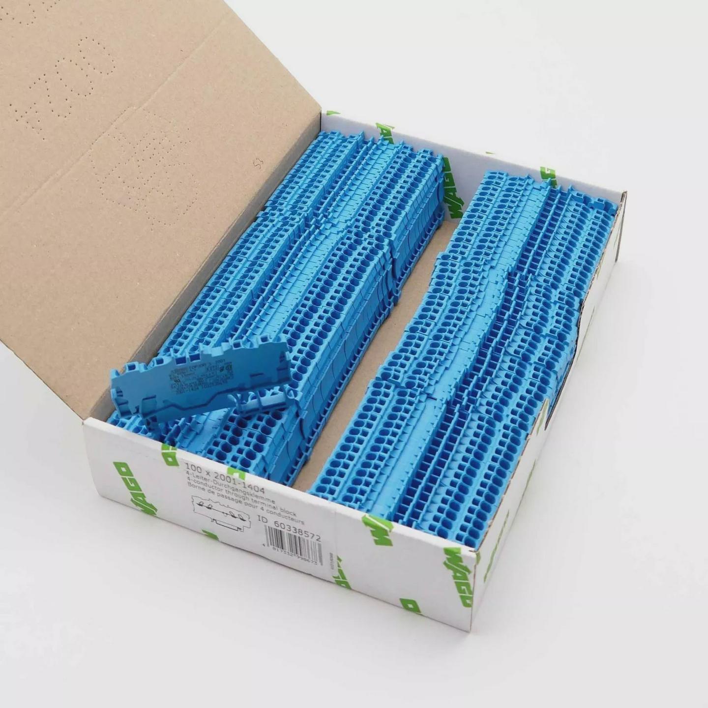 100xWago2001-1404603385721,50mm2blau4-Leiter-Durchgang