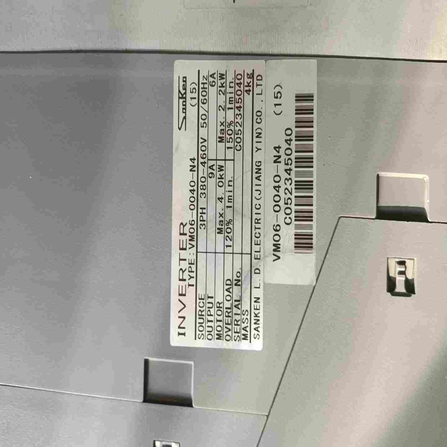 咨询-三垦变频器VM06-0040-N4实物4KW38