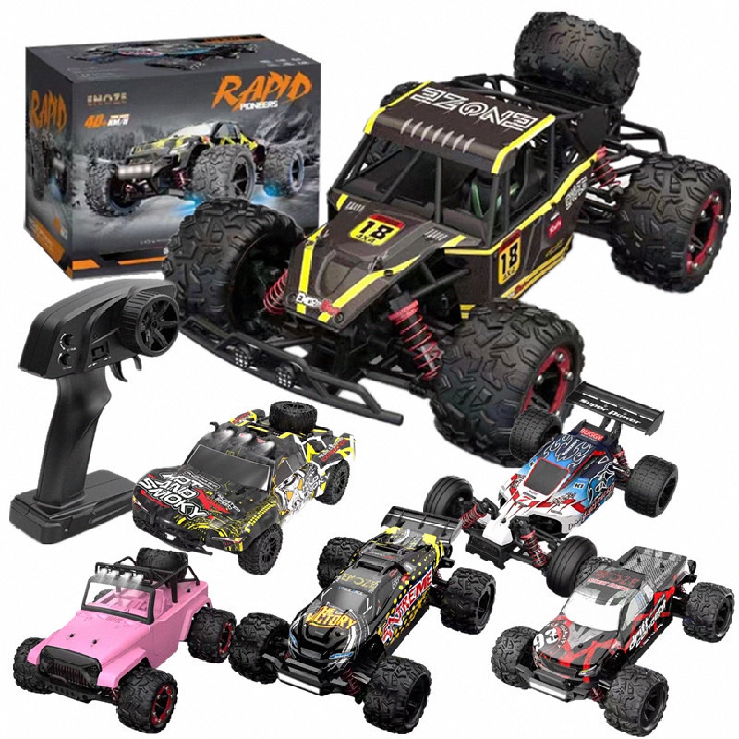 1：18全比例四驱遥控车高速攀爬漂移越野RCCAR男孩玩具新品速