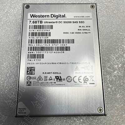 WD/西部数据SS200 7.68T 2.5寸 SAS 12