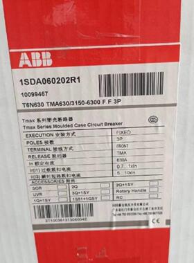 配件ABB塑壳断路器T6N630 TMA630 1SDA0602议价
