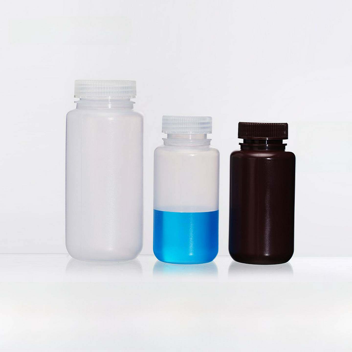 广口塑料瓶大口瓶耐高温高压瓶半透明实验室试剂瓶酸碱样品瓶
