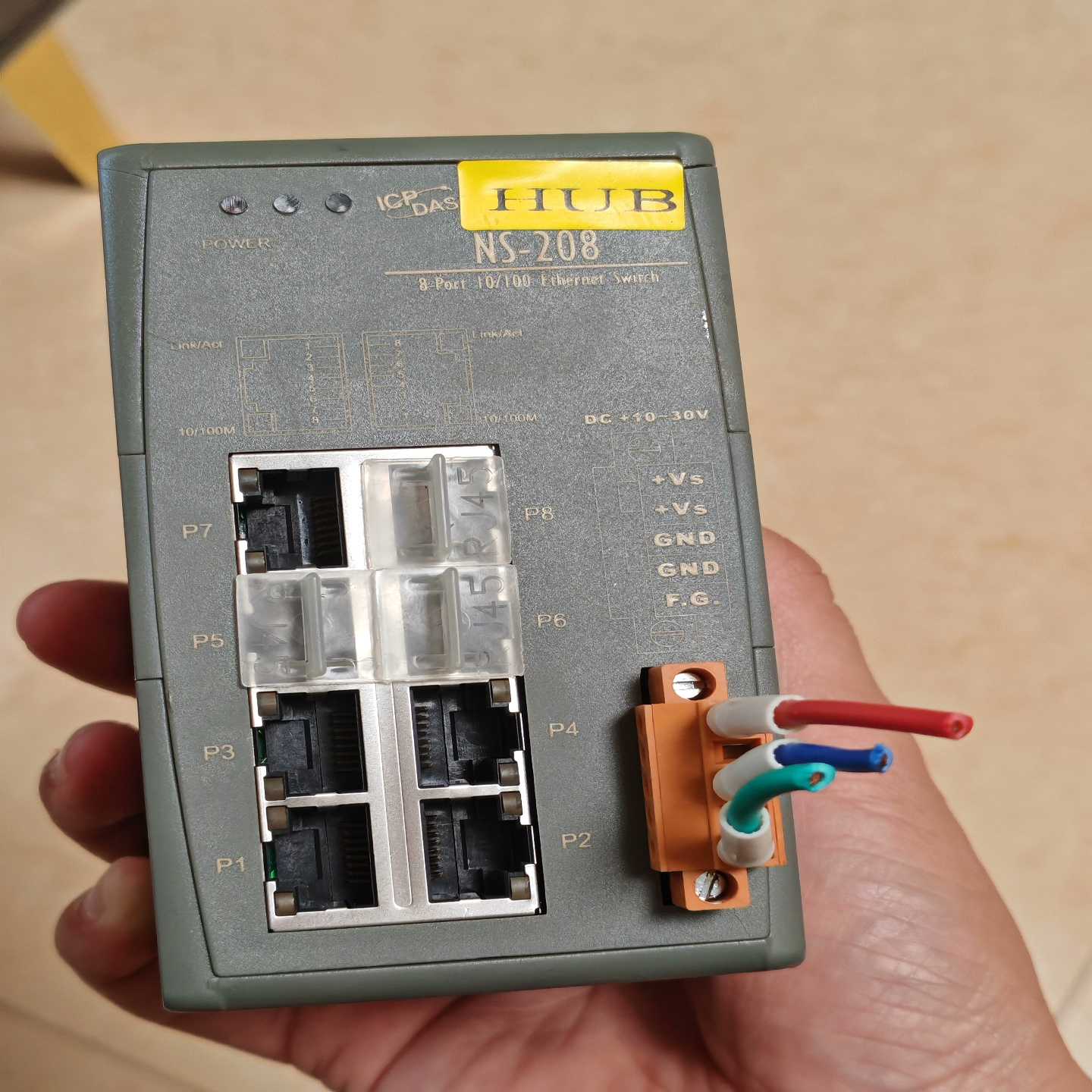 ICPDAS泓格NS-208导轨式8口工业交换器，图片--议价商品