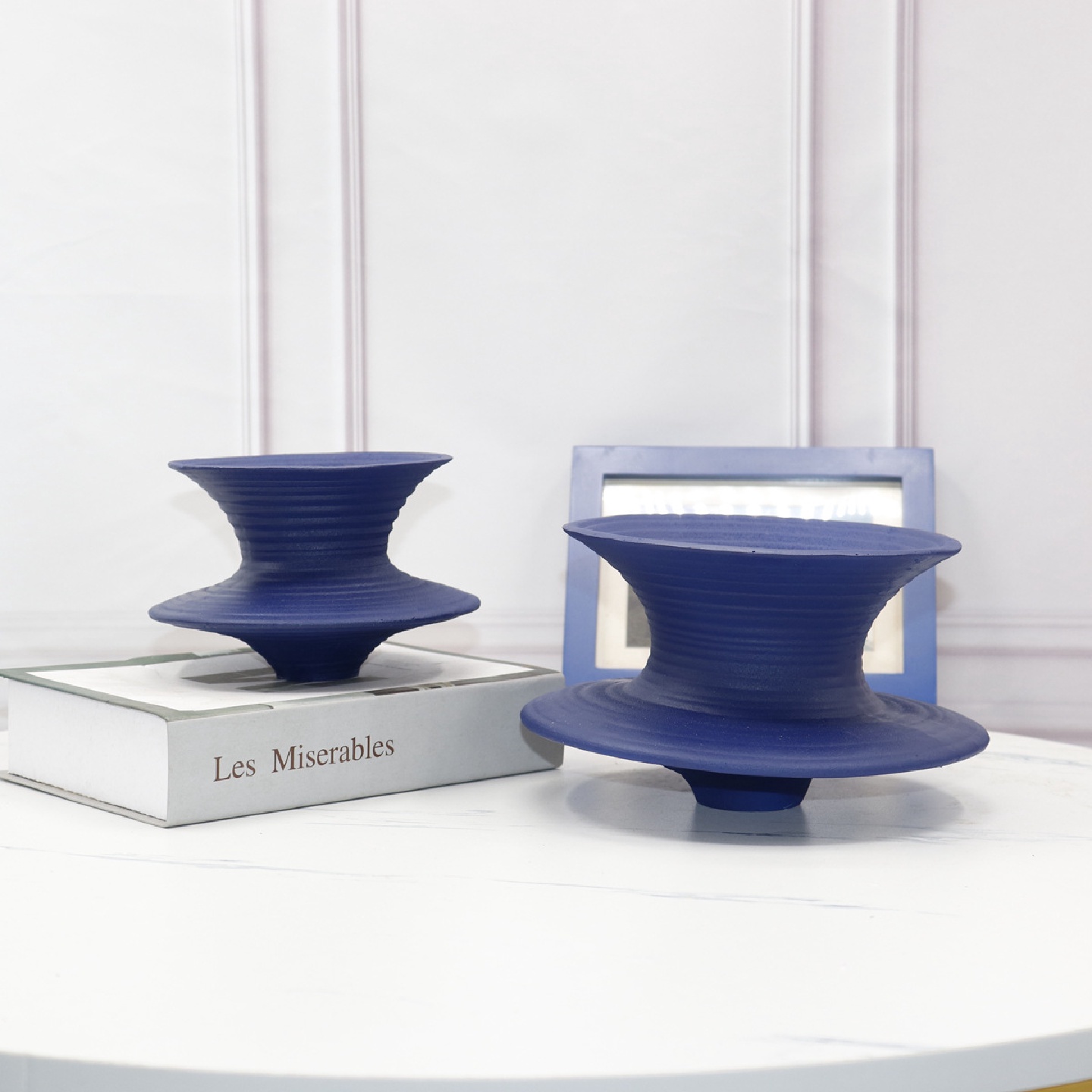 现代北欧陀螺摆件软装样板间售楼部客厅几何不规则家居装饰品搭配