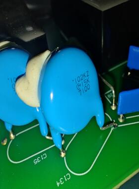 （议价)102KZ 15KV 高压瓷片电容蓝色型号102KZ容量1000PF