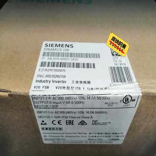 6SL3210-5BB21-1AV0V20变频器1.1~询价