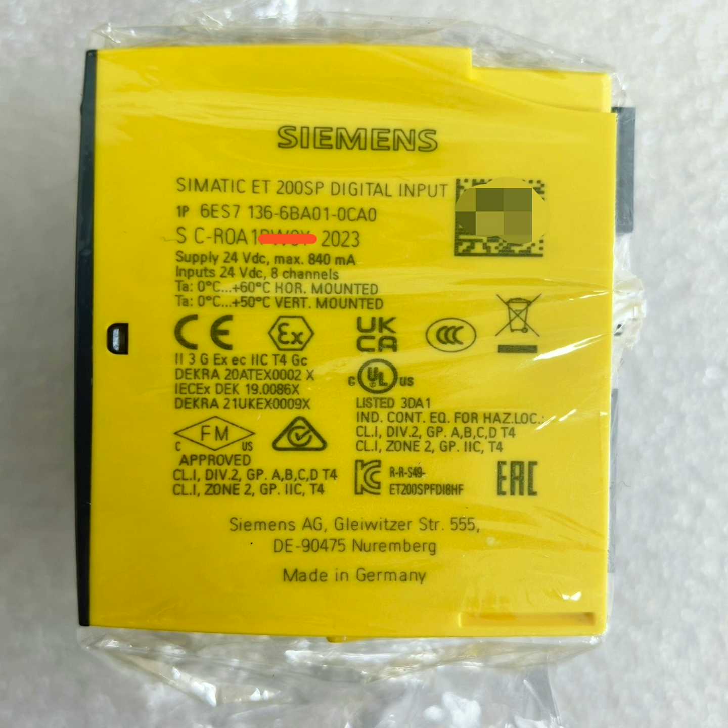 6ES7136-6BA01-0CA0西门子R年原装原