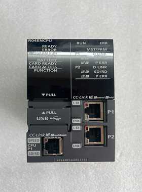 三菱可编程控制器模块，型号：R04ENCPU，实物图拍摄，几